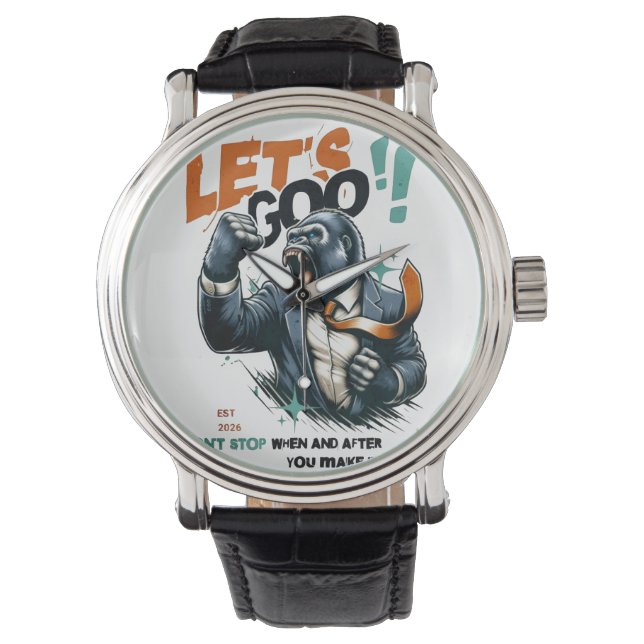 MEN'S LET'S GOO LESSONS LEARN SILVER EWATCH  ARMBANDSUR (Framsida)