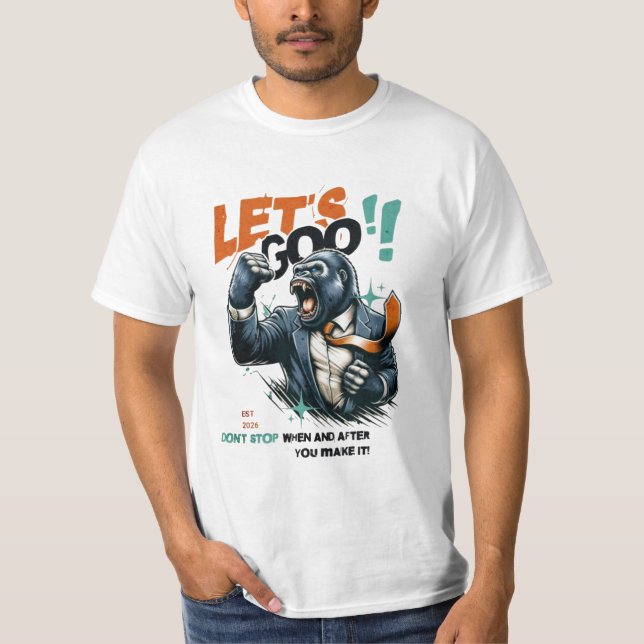 MEN'S LET'S GOO LESSONS LEARN VALUE T SHIRT  (Framsida)