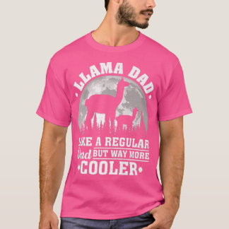 Mens Llama Dad Like A Regular Dad Funny Llama Fath T Shirt
