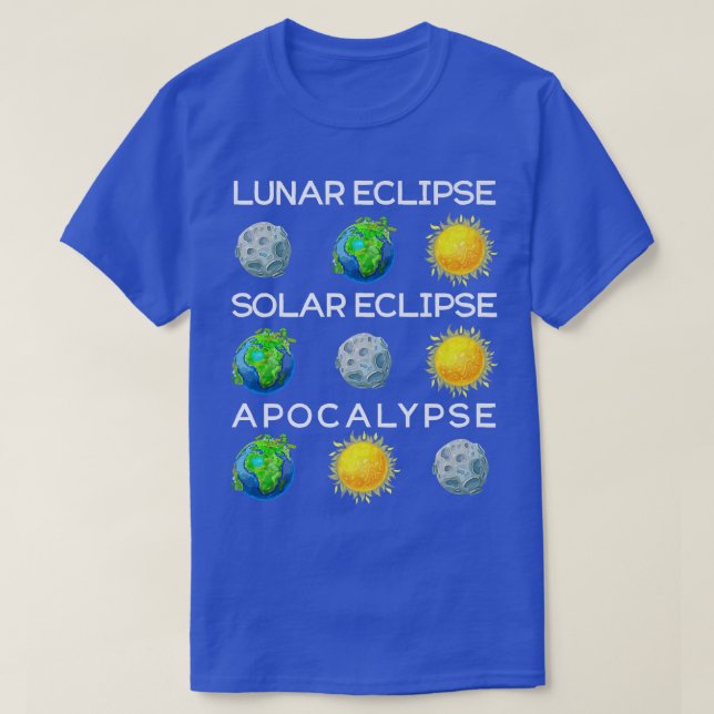 Mens Lunar Eclipse Solar Eclipse Apocalypse Scienc T Shirt (Design framsida)