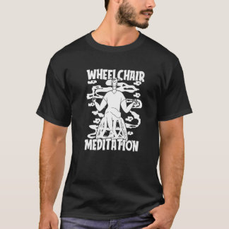 Mens Meditation Wheelchair Zen - Calmness Spiritua T Shirt