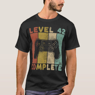 Mens Mens 42nd Birthday Men Gaming Level 42 Comple T Shirt