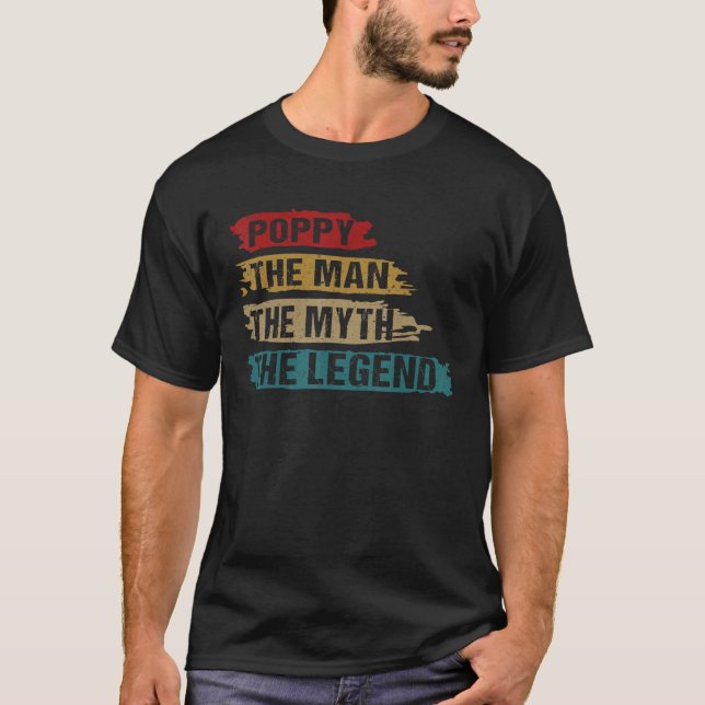 Mens Mens Pops The Man The Myth The Legend Father' T Shirt (Framsida)