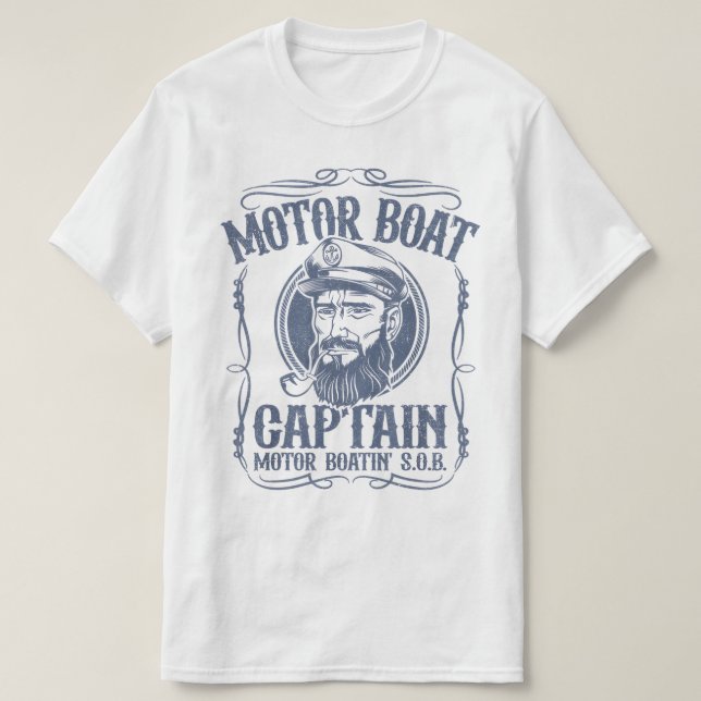 Men's Motor Boat Captain shirt T (Design framsida)