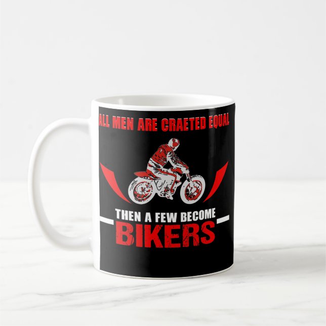 Mens Motorcycle Father Funny Biker Gang All Men Kaffemugg (Vänster)