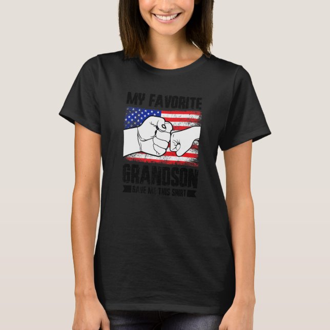 Mens my favorite grandson gave me this Veteran Pre T Shirt (Framsida)