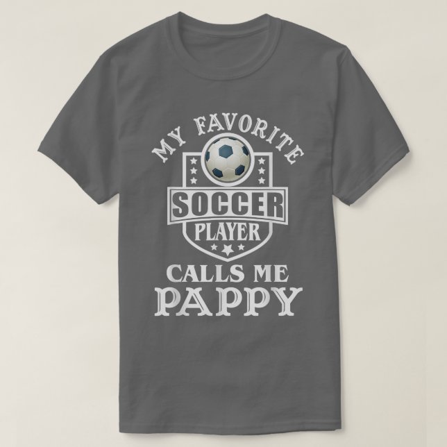 Mens My Favorite Soccer Player Calls me pappy Appa T Shirt (Design framsida)