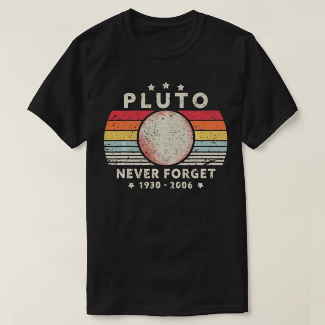 Mens Never Forget Pluto Planet Retro Style Funny S T Shirt (Design framsida)