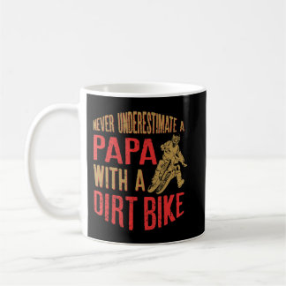 Mens Never Underestimate A Papa With A Dirt Bike G Kaffemugg