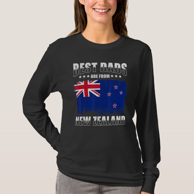 Mens New Zealand Dad Best Dads are from New Zealan T Shirt (Framsida)
