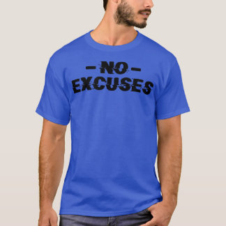 Mens NO EXCUSES Gym Fitness Workout Bodybuilding M T Shirt