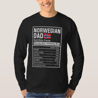 Mens Norska Pappa Näringsfakta Fars Dag Na T Shirt