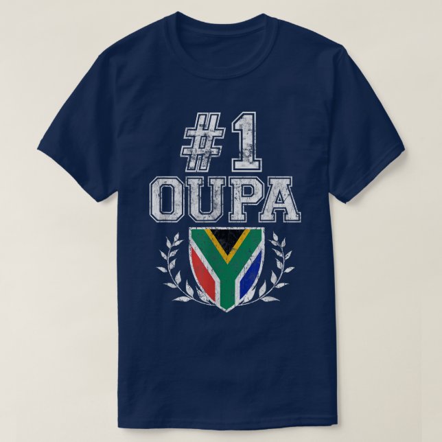 Mens Number One Oupa Afrikaans Grandfather  T Shirt (Design framsida)