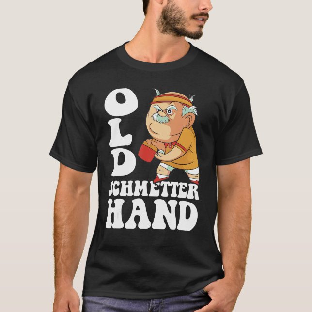 Mens Old Butterfly Hand Grandpa Outfit Grandad Pla T Shirt (Framsida)