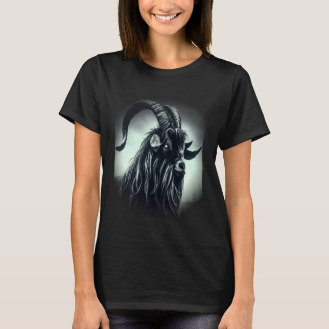 Mens Old Goat Intense Stare Funny Old Ram T Shirt (Framsida)