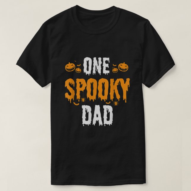 Mens One Spooky Dad Father Matching Family Hallowe T Shirt (Design framsida)