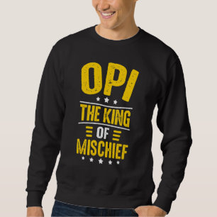 Mens Opi Idé För Män  Farfar Opi Kung Av Bus Lång Ärmad Tröja