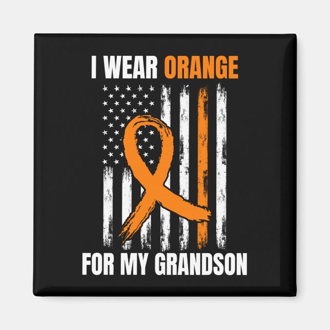 Mens orange sonson leukemi medvetenhet amerikansk magnet (Framsidan)