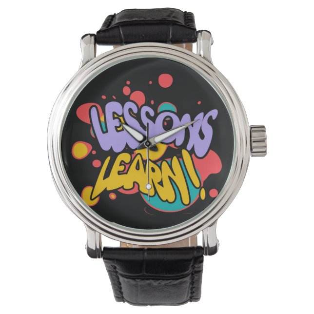 MEN'S PAINT SPLASH LESSONS LEARN SILVER EWATCH  ARMBANDSUR (Framsida)