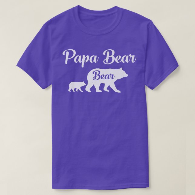 Mens Papa Bear Bear Funny Gift Premium  T Shirt (Design framsida)
