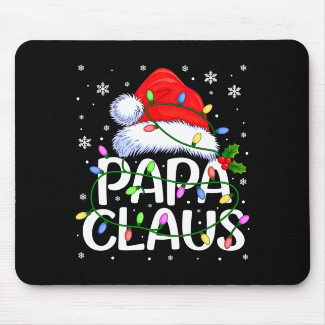 Mens Papa Claus Christmas Lights Long Sleeve  Musmatta (Framsidan)