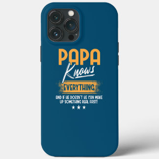 Mens Papa Knows Everything Funny Father's Day