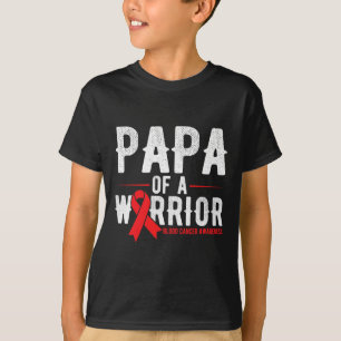 Mens Papa Of The Warrior Blodcancer Medvetenhet  T Shirt