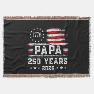 Mens pappa amerikansk flagga 250 år 4 juli farfar filt