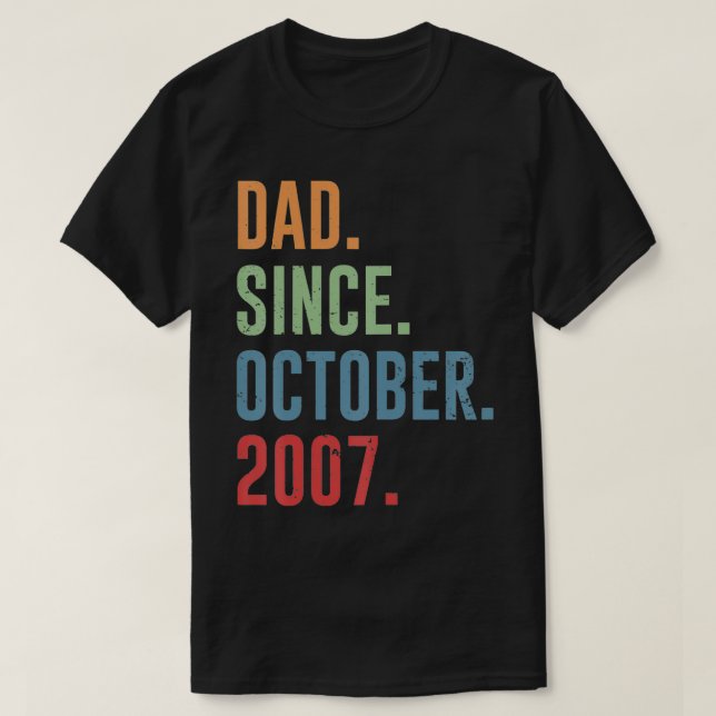Mens pappa sedan oktober 2007 t shirt (Design framsida)