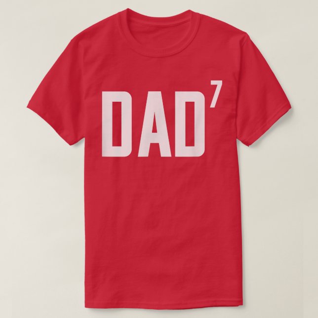 Mens pappa till sjunde potens 7th barn TGåva Pappa T Shirt (Design framsida)