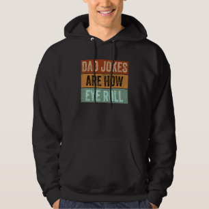 Mens Pappaskämt är hur jag rullar med ögonen Rolig Hoodie