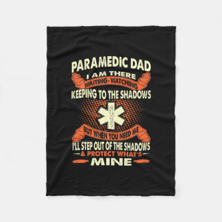 Mens Paramedic Dad Waiting Protect Father's Day Fleecefilt