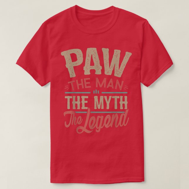 Mens Paw T from Grandchildren Paw the Myth the Leg T Shirt (Design framsida)