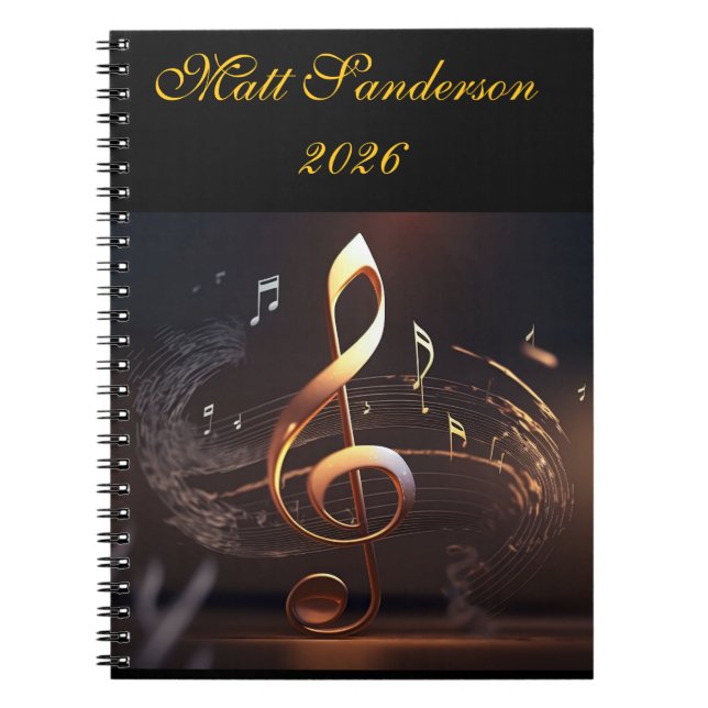 Men's Personal Spiral Photo Notebook Anteckningsbok (Framsidan)