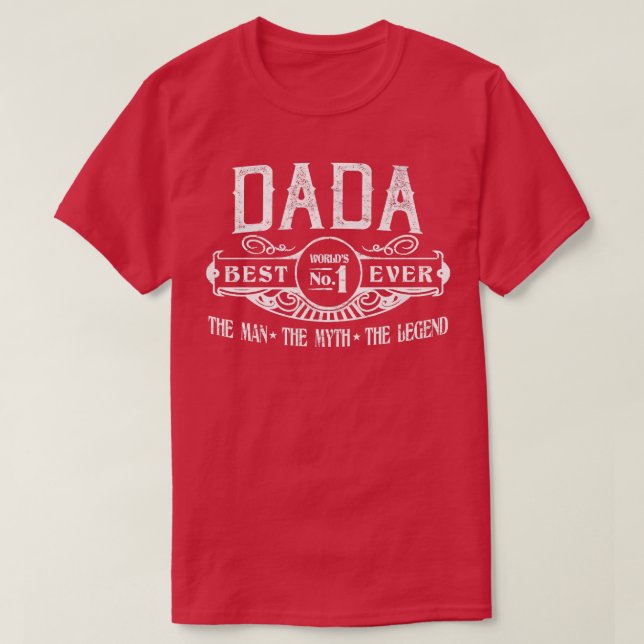 Mens Personalized Dada Best No  T Shirt (Design framsida)