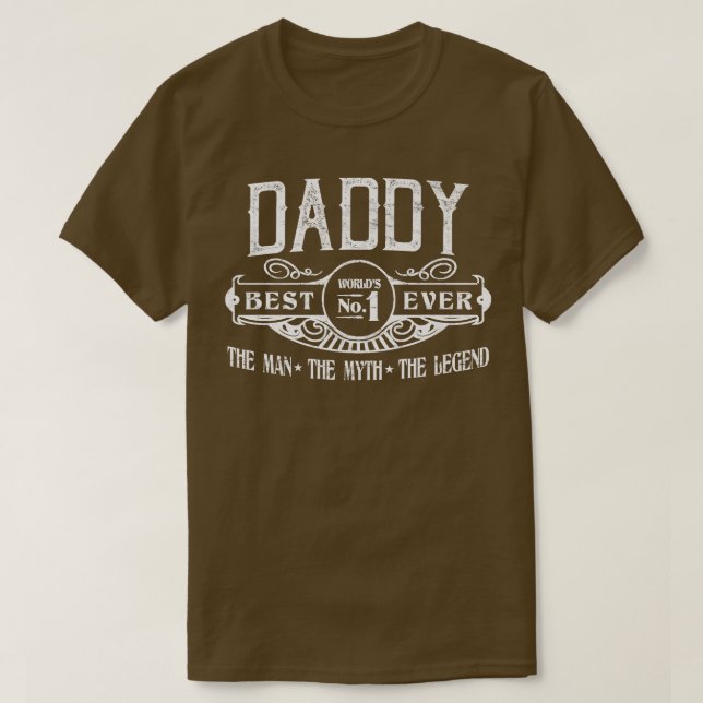 Mens Personalized Daddy Best No  T Shirt (Design framsida)
