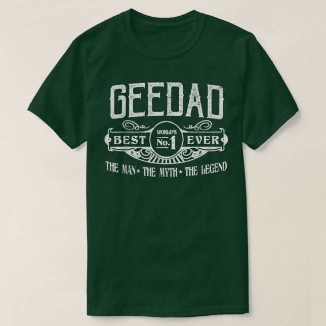 Mens Personalized Geedad Best No  T Shirt (Design framsida)