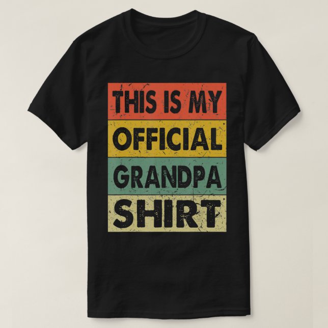 Mens Ph This Is My Official Grandpa  Pregnancy Ann T Shirt (Design framsida)