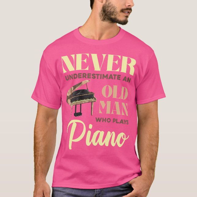 Mens Pianist Retired Piano Player Musician Retirem T Shirt (Framsida)
