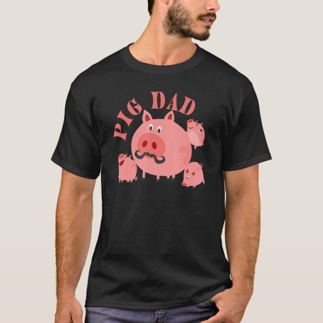 Mens Pig Dad Boys Farm Animal, Cute Pig Lover Farm T Shirt (Framsida)