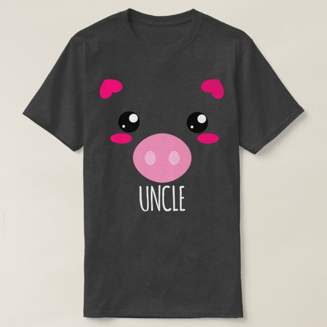 Mens Pig Face Kawaii Halloween Costume For Uncle F T Shirt (Design framsida)