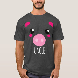 Mens Pig Face Kawaii Halloween Costume For Uncle F T Shirt