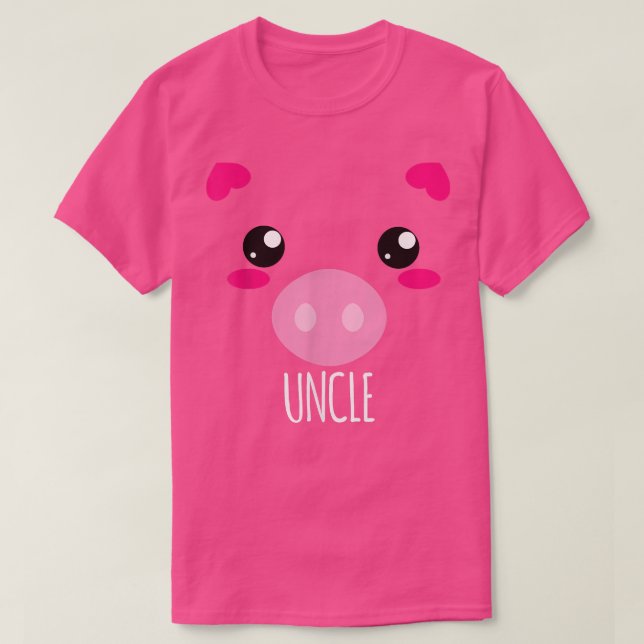 Mens Pig Face Kawaii Halloween Costume For Uncle F T Shirt (Design framsida)