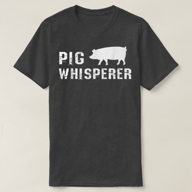 Mens Pig Whisperer Piggery Business Farming Meat L T Shirt (Design framsida)
