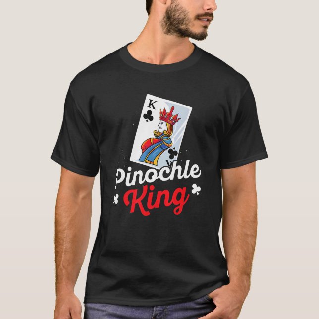 Mens Pinochle Player   Pinochle King His And Hers  T Shirt (Framsida)