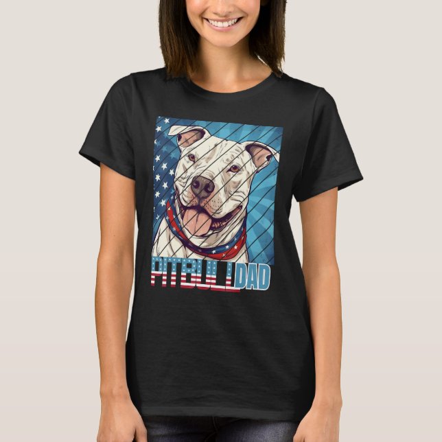 Mens Pit bull pitbul Dad For Men T Shirt (Framsida)