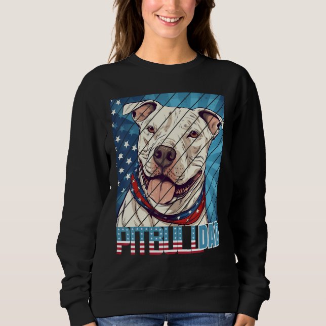 Mens Pit bull pitbul Dad For Men T Shirt (Framsida)