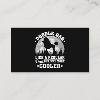 Mens Poodle Dad Like A Regular Dad Funny Poodle Do Visitkort