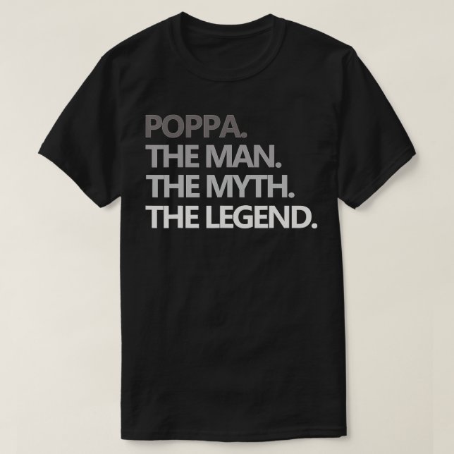 Mens POPPA HE MAN MYH LEGEND Funny Grandpa  Father T Shirt (Design framsida)