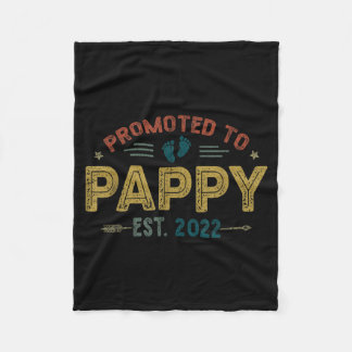 Mens Promoted To Pappy Est 2022 Funny New Pappy  Fleecefilt